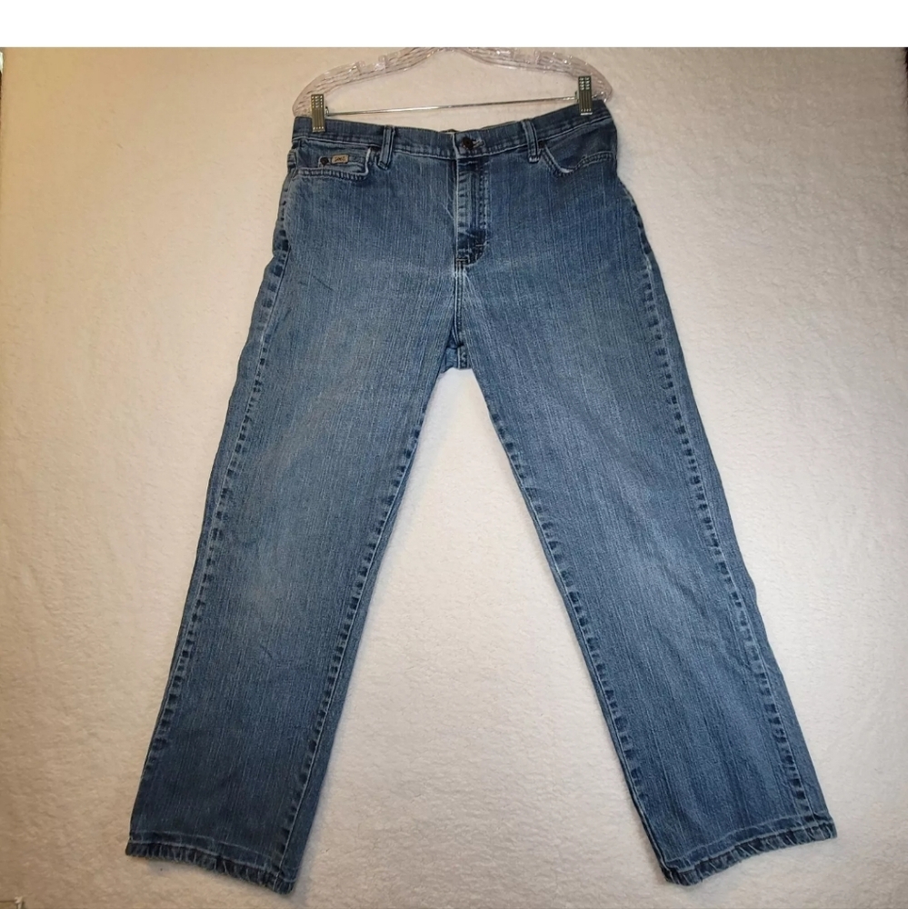 Lee Women’s Original Relaxed Fit Straight Leg Blue Jeans Size 12 Short 32x29